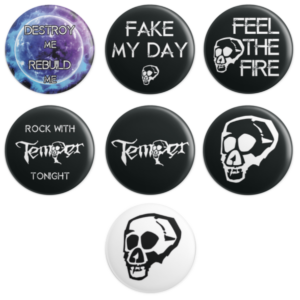 Buttons with different motives